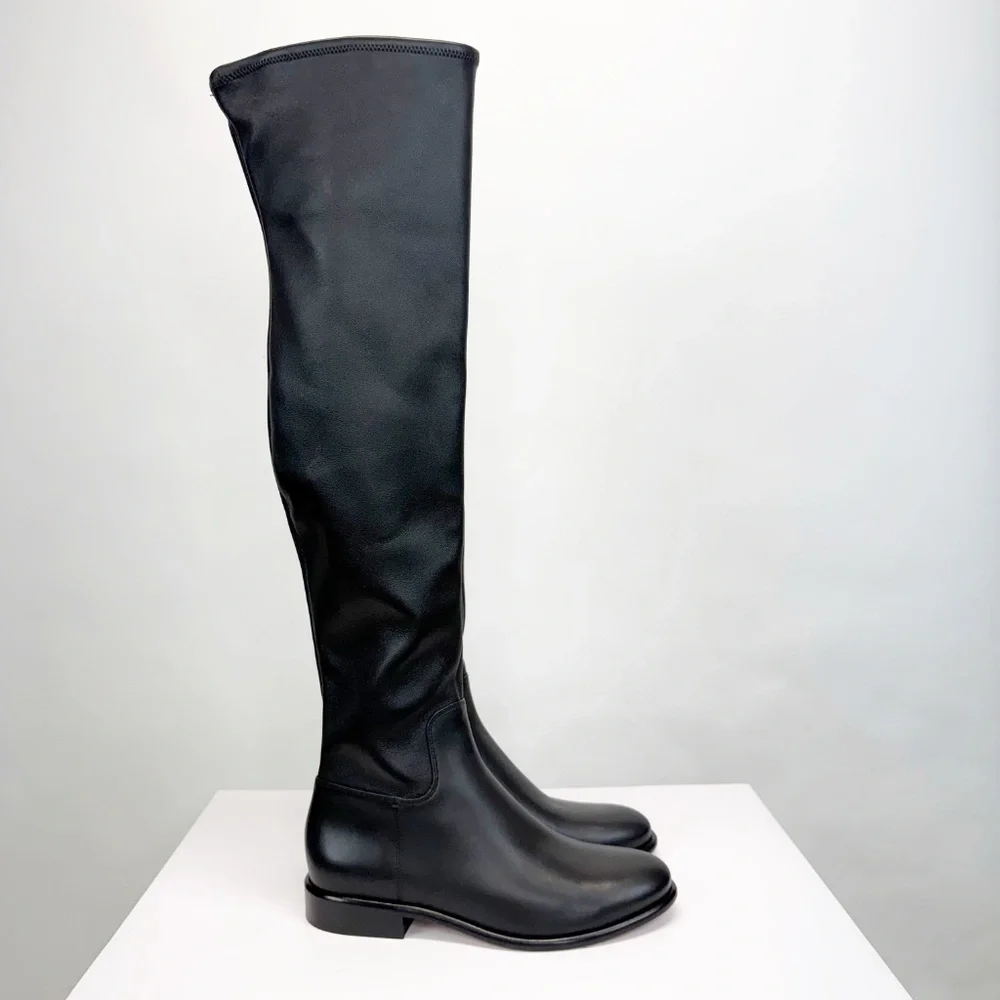 New Vince Cody Over the Knee Boot Black Sz 7.5